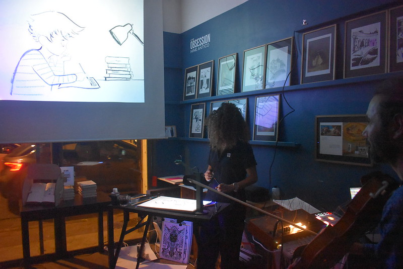 Mathilde Domecq & Boris Vassallucci (concert dessin&eacute; Les Amours Fant&ocirc;mes)  en concert